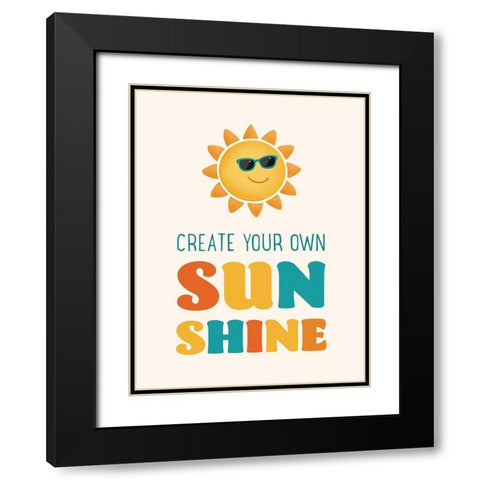 Create Your Own Sunshine Black Modern Wood Framed Art Print with Double Matting by McFarland, Leslie