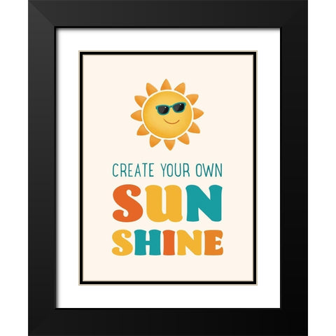 Create Your Own Sunshine Black Modern Wood Framed Art Print with Double Matting by McFarland, Leslie