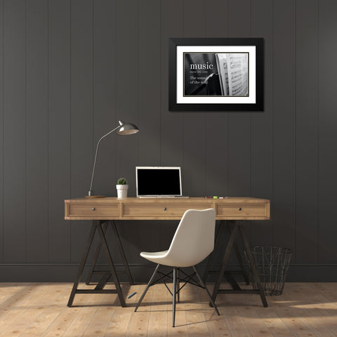 Music Sound of Soul Black Modern Wood Framed Art Print with Double Matting by McFarland, Leslie