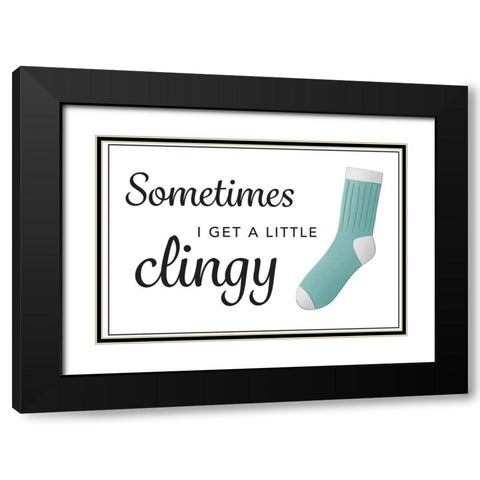 Clingy Black Modern Wood Framed Art Print with Double Matting by McFarland, Leslie
