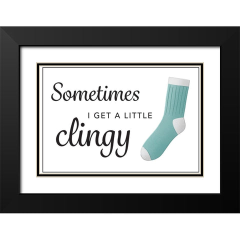 Clingy Black Modern Wood Framed Art Print with Double Matting by McFarland, Leslie