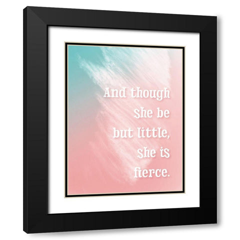 She Is Fierce Black Modern Wood Framed Art Print with Double Matting by McFarland, Leslie