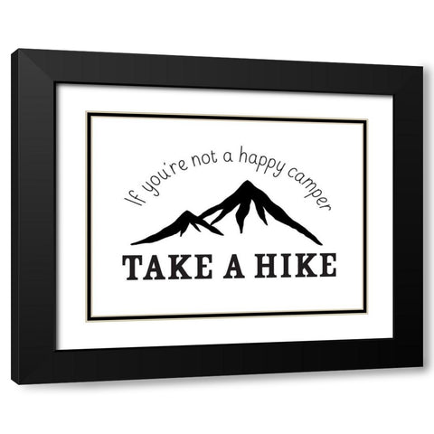 Take A Hike Black Modern Wood Framed Art Print with Double Matting by McFarland, Leslie