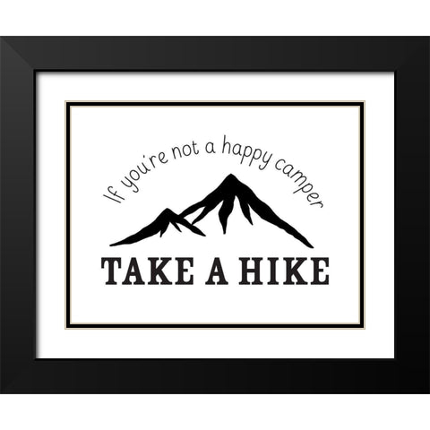 Take A Hike Black Modern Wood Framed Art Print with Double Matting by McFarland, Leslie