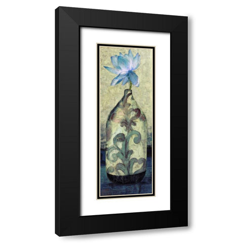 Flora Vase 1 Black Modern Wood Framed Art Print with Double Matting by Hunter, Lucas