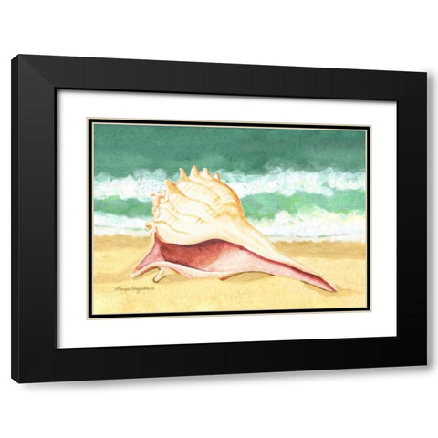 Seashell I Black Modern Wood Framed Art Print with Double Matting by Korsgaden, Laurie
