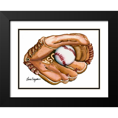 Catch Them All Black Modern Wood Framed Art Print with Double Matting by Korsgaden, Laurie