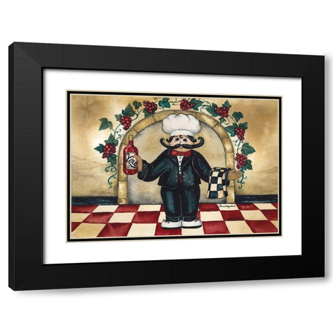 Chefs Black Modern Wood Framed Art Print with Double Matting by Korsgaden, Laurie