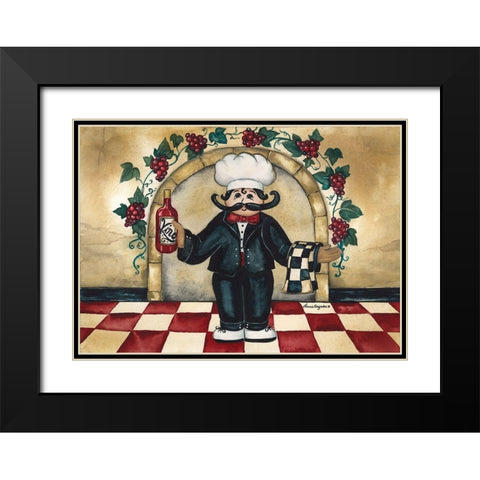 Chefs Black Modern Wood Framed Art Print with Double Matting by Korsgaden, Laurie