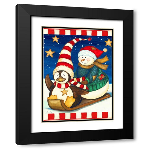 Wee Wee Wee Black Modern Wood Framed Art Print with Double Matting by Korsgaden, Laurie
