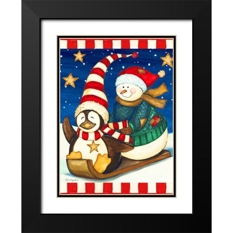 Wee Wee Wee Black Modern Wood Framed Art Print with Double Matting by Korsgaden, Laurie