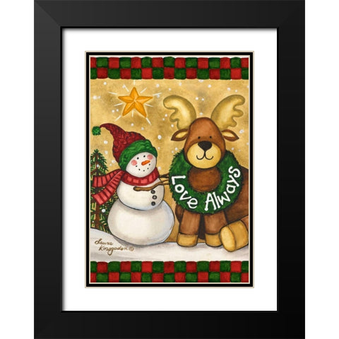 Love Always Black Modern Wood Framed Art Print with Double Matting by Korsgaden, Laurie