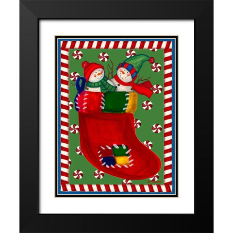 Gifts of Joy Black Modern Wood Framed Art Print with Double Matting by Korsgaden, Laurie