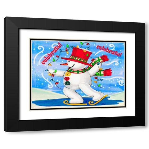 Celebrate Black Modern Wood Framed Art Print with Double Matting by Korsgaden, Laurie