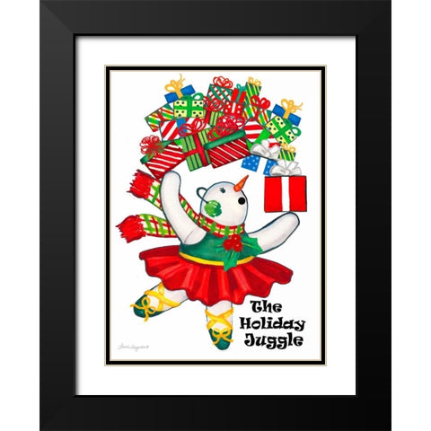 The Holidays Again Black Modern Wood Framed Art Print with Double Matting by Korsgaden, Laurie