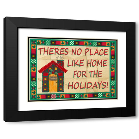 Home for The Holidays Black Modern Wood Framed Art Print with Double Matting by Korsgaden, Laurie
