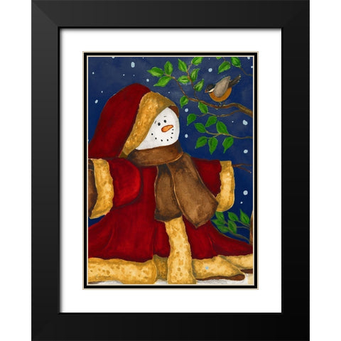 Holiday Evening Black Modern Wood Framed Art Print with Double Matting by Korsgaden, Laurie