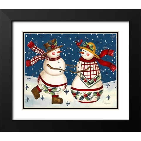 Holiday Dance Black Modern Wood Framed Art Print with Double Matting by Korsgaden, Laurie