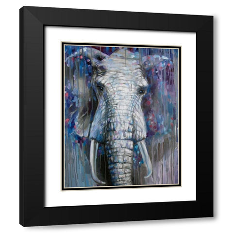 Purple Girl 1 Black Modern Wood Framed Art Print with Double Matting by Colberg, Lisa