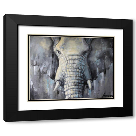 Lgray 1 Black Modern Wood Framed Art Print with Double Matting by Colberg, Lisa
