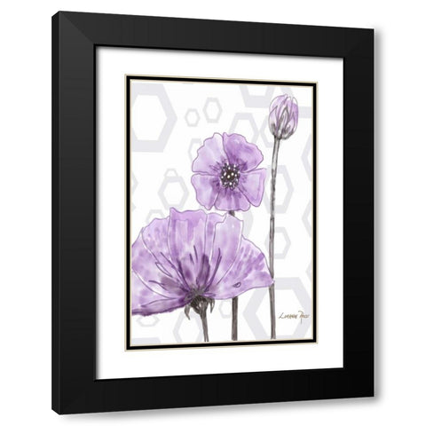 Poppy Arch Rect 1 Black Modern Wood Framed Art Print with Double Matting by Rossi, Lorraine