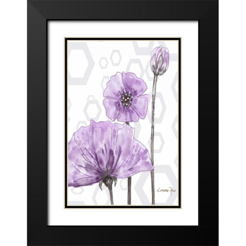 Poppy Arch Rect 1 Black Modern Wood Framed Art Print with Double Matting by Rossi, Lorraine
