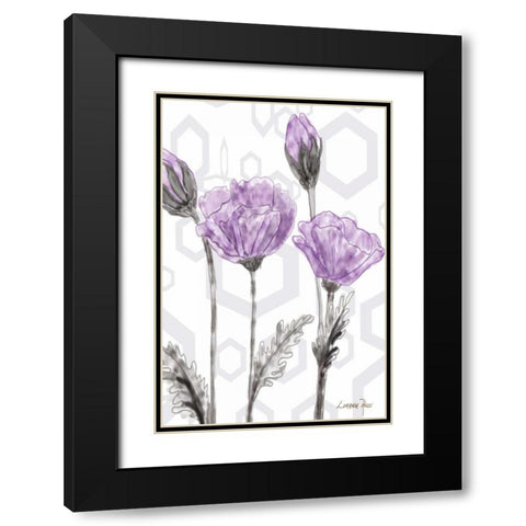 Poppy Arch Rect 2 Black Modern Wood Framed Art Print with Double Matting by Rossi, Lorraine