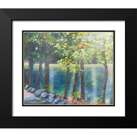 Balsom Park Morning Black Modern Wood Framed Art Print with Double Matting by Rossi, Lorraine