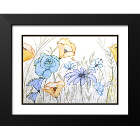 Waterfield Black Modern Wood Framed Art Print with Double Matting by Rossi, Lorraine