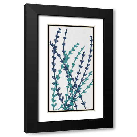 Denim Folia II Black Modern Wood Framed Art Print with Double Matting by Rossi, Lorraine