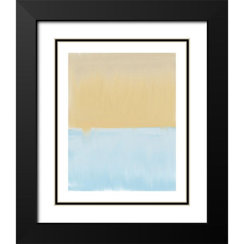 Abstract Blue And Yellow Black Modern Wood Framed Art Print with Double Matting by Straatsma, Leah