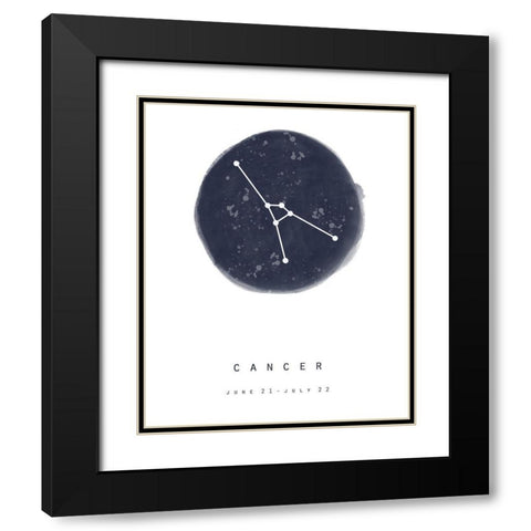 Cancer Black Modern Wood Framed Art Print with Double Matting by Straatsma, Leah