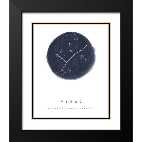 Virgo Black Modern Wood Framed Art Print with Double Matting by Straatsma, Leah