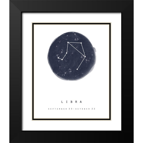 Libra Black Modern Wood Framed Art Print with Double Matting by Straatsma, Leah