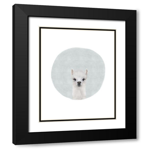 Baby Alpaca Black Modern Wood Framed Art Print with Double Matting by Straatsma, Leah