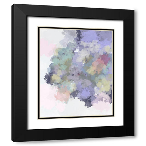 Lavender Watercolor Black Modern Wood Framed Art Print with Double Matting by Straatsma, Leah