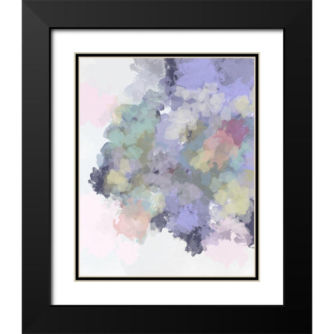 Lavender Watercolor Black Modern Wood Framed Art Print with Double Matting by Straatsma, Leah