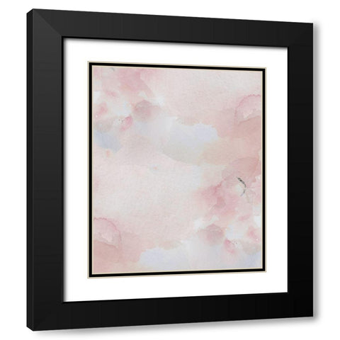 Blush Pink Print Black Modern Wood Framed Art Print with Double Matting by Straatsma, Leah