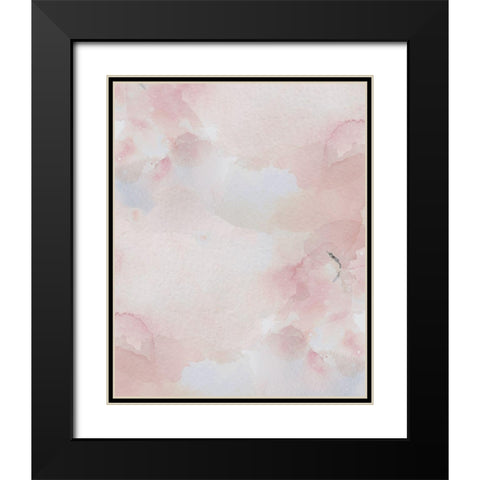 Blush Pink Print Black Modern Wood Framed Art Print with Double Matting by Straatsma, Leah