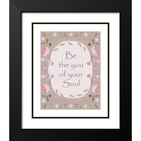 Soul Border Black Modern Wood Framed Art Print with Double Matting by Straatsma, Leah