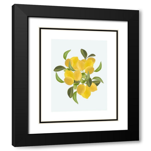 Lemons Part 2 Black Modern Wood Framed Art Print with Double Matting by Straatsma, Leah