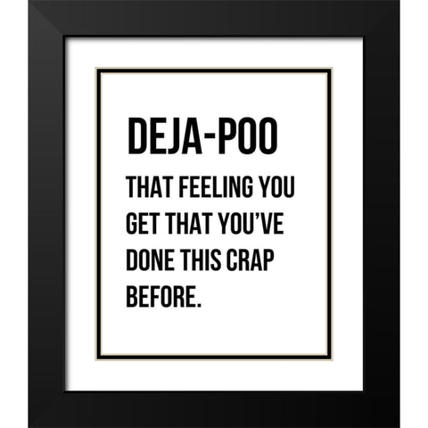 Dejapoo 2 Black Modern Wood Framed Art Print with Double Matting by Straatsma, Leah