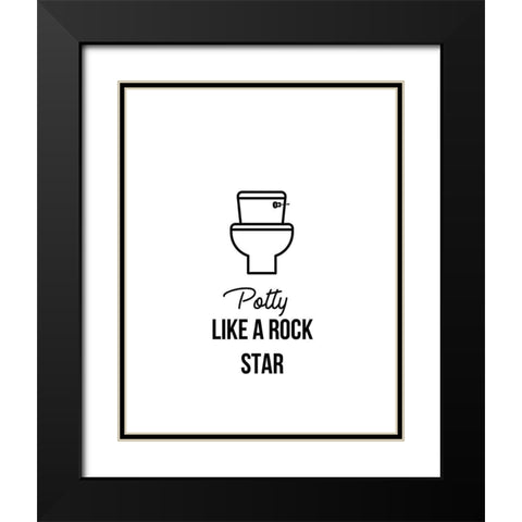Potty Like Black Modern Wood Framed Art Print with Double Matting by Straatsma, Leah