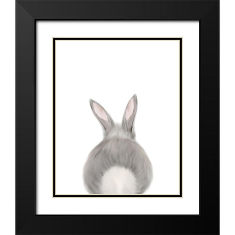 Bunny Butt Black Modern Wood Framed Art Print with Double Matting by Straatsma, Leah