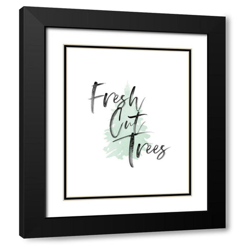 Fresh Cute Trees Black Modern Wood Framed Art Print with Double Matting by Straatsma, Leah