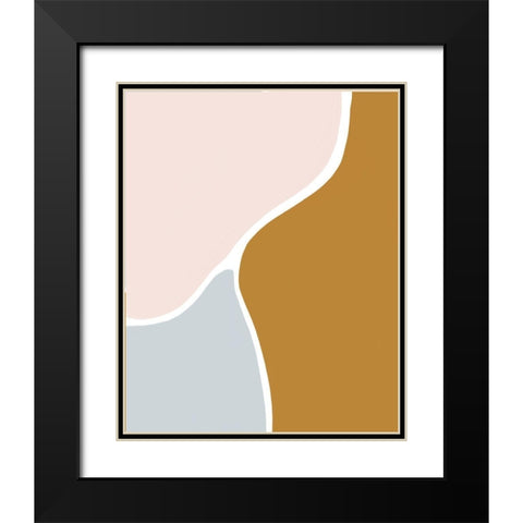 Jewel Abstract 2 Black Modern Wood Framed Art Print with Double Matting by Straatsma, Leah