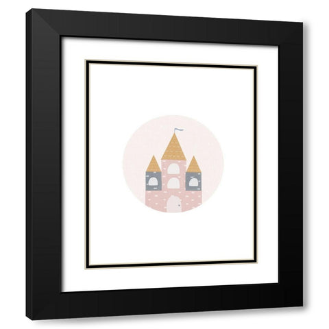 Circle Castle Black Modern Wood Framed Art Print with Double Matting by Straatsma, Leah