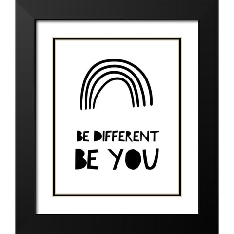 Be Different Black Modern Wood Framed Art Print with Double Matting by Straatsma, Leah