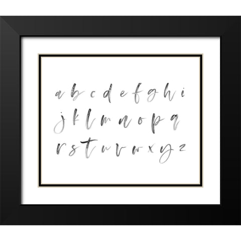 Alphabet Black Modern Wood Framed Art Print with Double Matting by Straatsma, Leah