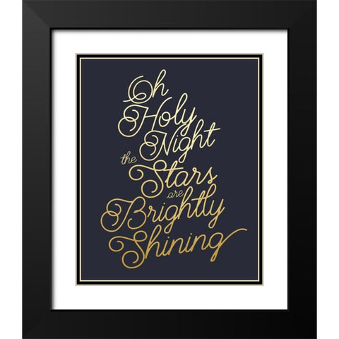 Oh Holy Night Black Modern Wood Framed Art Print with Double Matting by Straatsma, Leah